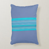 青モダンスタイリッシュストライプの模様 アクセントクッション (正面(垂直))