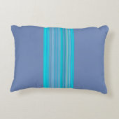 青モダンスタイリッシュストライプの模様 アクセントクッション (裏面)