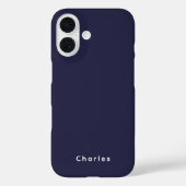 青モダンスタイリッシュモノグはっきりしたラム男らし Case-Mate iPhoneケース (裏面)