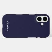 青モダンスタイリッシュモノグはっきりしたラム男らし Case-Mate iPhoneケース (裏面 (横))