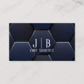 青モダンスタイリッシュ白、プロフェッショナル事業 名刺 (正面)