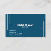 青モダンスタイリッシュ色の移動式洗車と詳細 名刺 (裏面)