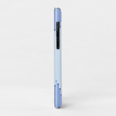 青モダンストライプのパタ淡い色のーン Case-Mate iPhoneケース (裏面/左)