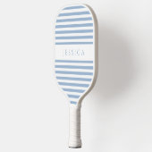 青モダンストライプの名前をカスタムする ピックルボールラケット (左)