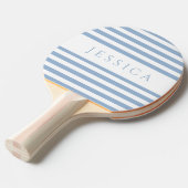 青モダンストライプの名前をカスタムする 卓球ラケット (正面アングル)