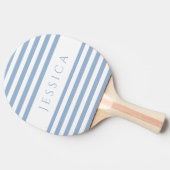青モダンストライプの名前をカスタムする 卓球ラケット (横)