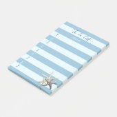 青モダンストライプの、海の星、リストする ポストイット (アングル)