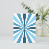 青モダンストライプ色 ポストカード (スタンド正面)