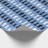 青モダンチェス駒のゲームパターン ラッピングペーパー (角)