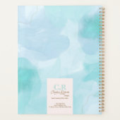 青モダンティール（緑がかった色）水彩事業 プランナー手帳 (裏面)