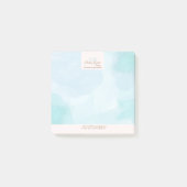 青モダンティール（緑がかった色）水色 ポストイット (正面)