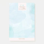 青モダンティール（緑がかった色）水色 ポストイット (正面)