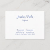 青モダンテンプレート手書きスクリプト名 名刺 (裏面)