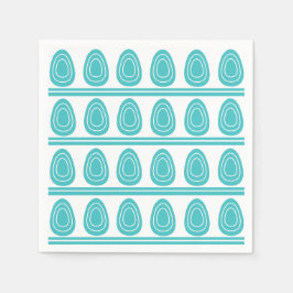 青モダンハッピーイースター卵パーティー スタンダードカクテルナプキン