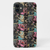 青モダンバラ金ゴールドインク大理石の美学 Case-Mate iPhoneケース (裏面)