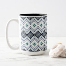 青モダンパターン（の模様が）ある