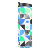 青モダンパーソナライズされたミントグリーン幾何学模様 タンブラー (回転右)