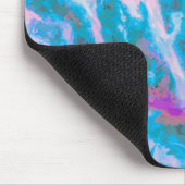 青モダンピンク白抽象芸術水色 マウスパッド (コーナー)