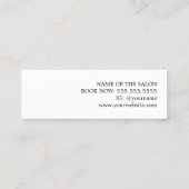 青モダンフェイクエレガント金ゴールドはさみサロン スキニー名刺 (裏面)