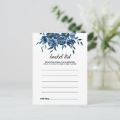 青モダンフローラバケットリストカード ポストカード (スタンド正面)