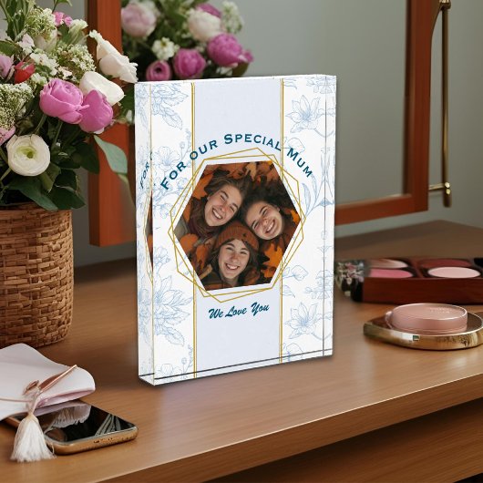 青モダンフローラ母の日 フォトブロック