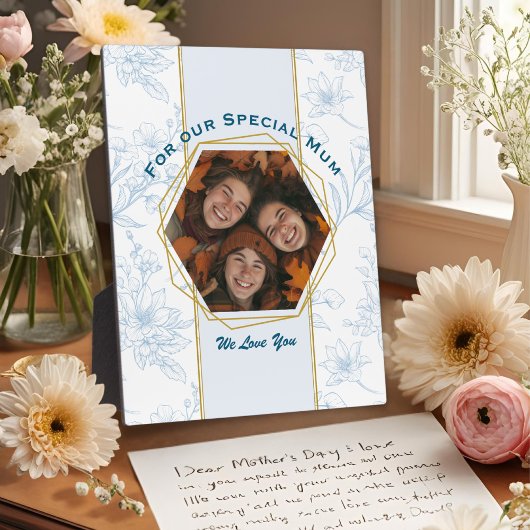 青モダンフローラ母の日 フォトプラーク