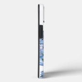 青モダンフローラ水彩モノグラム Case-Mate iPhoneケース (裏面 / 右)