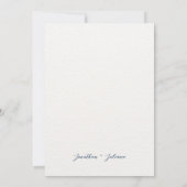 青モダンフローラ結婚ズ 招待状 (裏面)