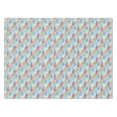 青モダンフローラ テーブルクロス (正面(横))