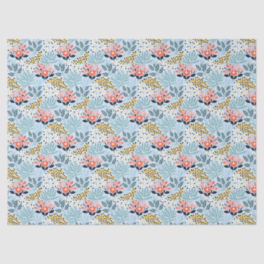 青モダンフローラ 薄葉紙 (正面)