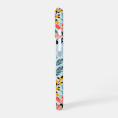 青モダンフローラ iPhone 16ケース (左側面)