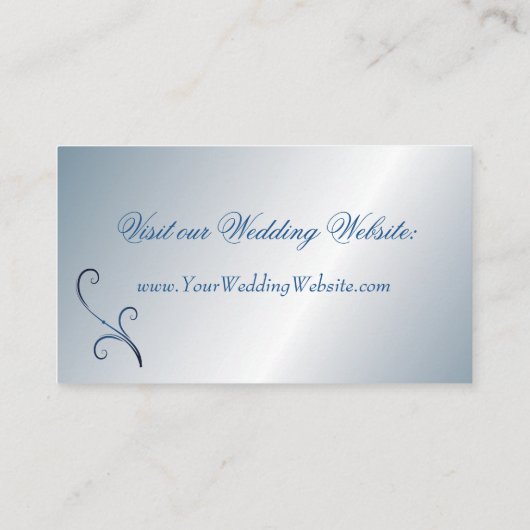 青モダンフローラWebサ結婚ード エンクロージャーカード (裏面)