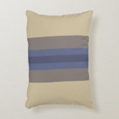 青モダンベージュストライプの枕 アクセントクッション (正面(垂直))
