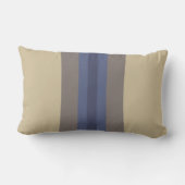 青モダンベージュストライプの腰枕 ランバークッション (裏面)