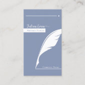 青モダンペンのペン先ロゴ公証人Qrコード 名刺 (正面)