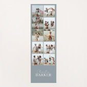 青モダンミニマルエレガント数々の写真コラージュ ヨガマット (正面)