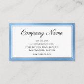 青モダンミニマル箔 名刺 (裏面)