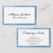 青モダンミニマル箔 名刺 (正面/裏面)