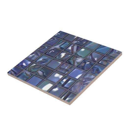 青モダンモザイク タイル (側面)