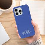 青モダンモノグパーソナライズされたラム名 iPhone 13ケース<br><div class="desc">モダンパーソナライズされたMonogram名iPhoneケース</div>