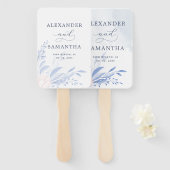 青モダンユーカリ乳結婚肉病 ハンドファン (正面&裏面)