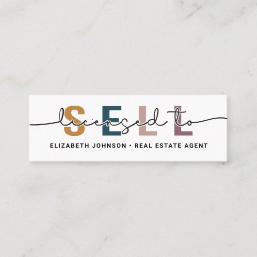 青モダン不動産仲介業者名刺の販売ライセンス スキニー名刺 (正面)