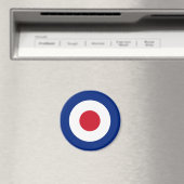 青モダン丸赤と白磁石 |ギフトモダンー マグネット (インサイチュ (食洗機))