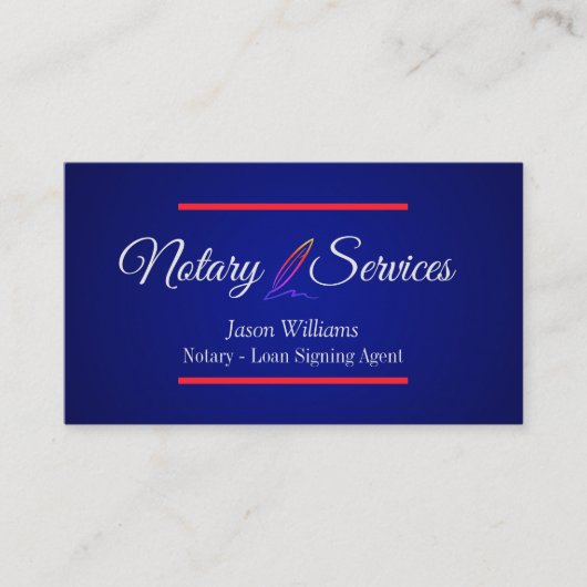 青モダン公証人サービス 名刺 (正面)