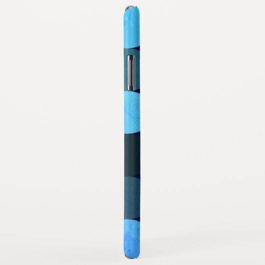 青モダン円&モノグラム Case-Mate iPhoneケース (裏面/右)