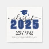 青モダン卒卒業 スタンダードカクテルナプキン (正面)