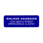 青モダン名差出人住所ラベル ラベル (正面)