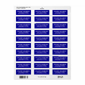 青モダン名差出人住所ラベル ラベル (フルシート)