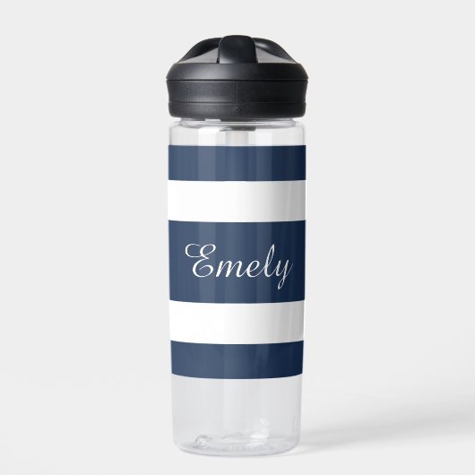 青モダン名 ウォーターボトル (正面)