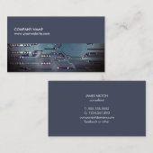 青モダン回路エレガントボードコンサルタント 名刺 (正面/裏面)